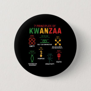 Badge Rond 5 Cm Sept Principes De Kwanzaa Happy Kwanzaa 3