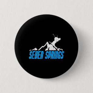 Badge Rond 5 Cm Sept Sources Ski Snowboard France Resort Di