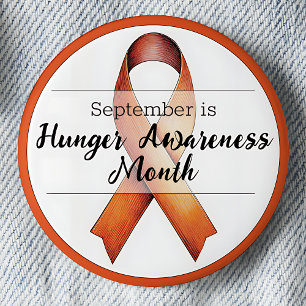 Badge Rond 5 Cm Septembre Mois de sensibilisation à la faim