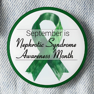Badge Rond 5 Cm Septembre Mois de sensibilisation au syndrome néph