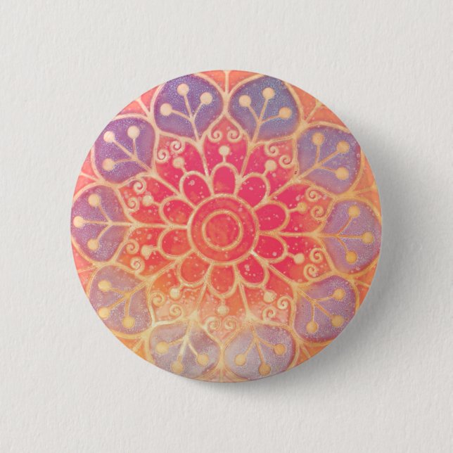 Badge Rond 5 Cm Serene Mandala (Devant)