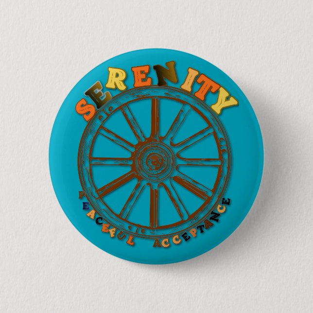 BADGE ROND 5 CM SÉRÉNITÉ - ACCEPTATION PAISIBLE (Devant)