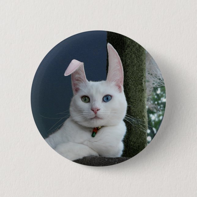 Badge Rond 5 Cm Sérénité comme bouton de lapin (Devant)