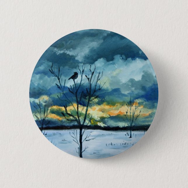 Badge Rond 5 Cm "Sérénité" par Hilary J Angleterre (Devant)