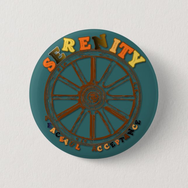 BADGE ROND 5 CM SERENITY - PEACEFUL ACCEPTANCE (Devant)