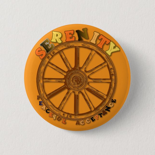 BADGE ROND 5 CM SERENITY - PEACEFUL ACCEPTANCE (Devant)