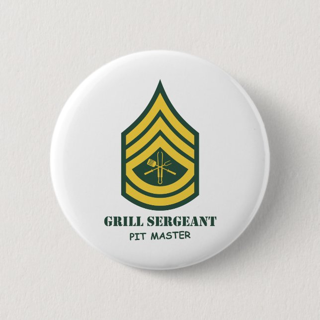 Badge Rond 5 Cm Sergent de gril d'armée (Devant)