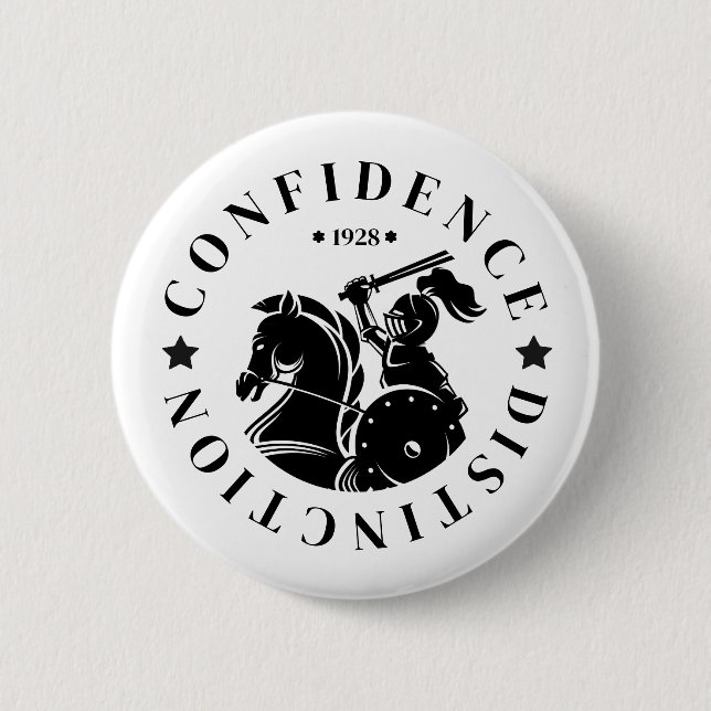 Badge Rond 5 Cm Série Chevalier Vintage GEUEE (Devant)