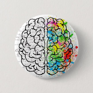 Badge Rond 5 Cm série de cerveau