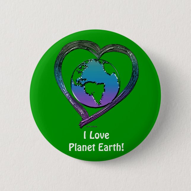 Badge Rond 5 Cm Série EARTH LOVER (Devant)