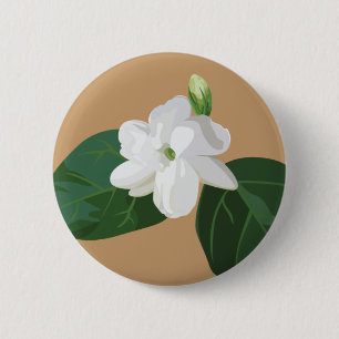 Badge Rond 5 Cm Série Philippines : Sampaguita Flower