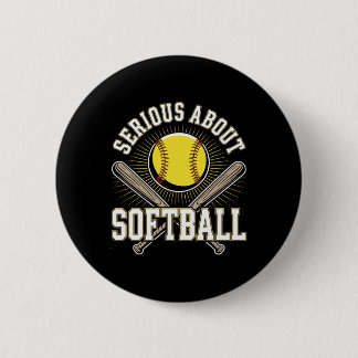 Badge Rond 5 Cm Sérieux à propos de Softll drôle Softll Joueur