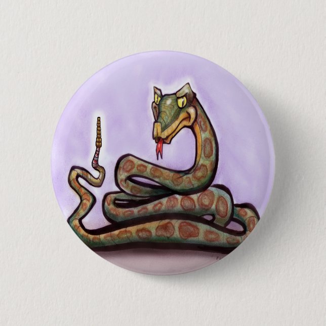 Badge Rond 5 Cm Serpent (Devant)