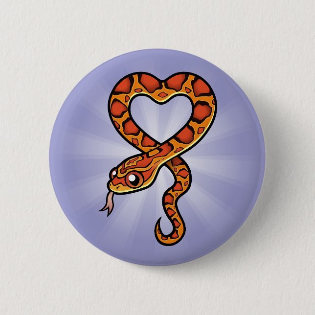 Badge Rond 5 Cm Serpent à caricature (Devant)