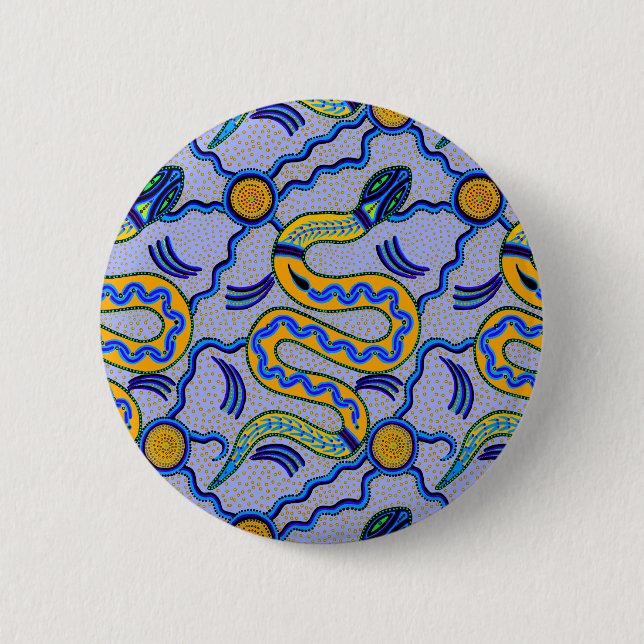 Badge Rond 5 Cm Serpent tribal (Devant)