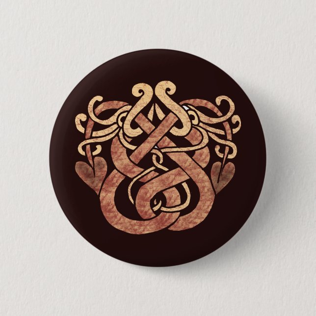 Badge Rond 5 Cm Serpents celtiques (Devant)