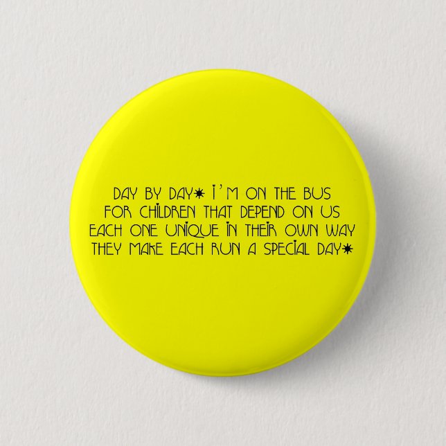 Badge Rond 5 Cm Service d'autobus jour après jour (Devant)