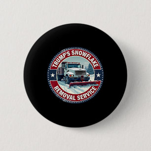 Badge Rond 5 Cm Service de déneigement de Trump drôle de Noël