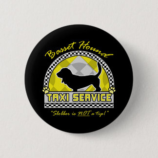 Badge Rond 5 Cm Service de taxi de Basset Hound
