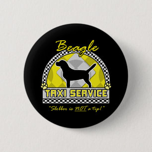 Badge Rond 5 Cm Service de taxi de beagle