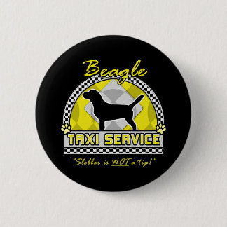 Badge Rond 5 Cm Service de taxi de beagle