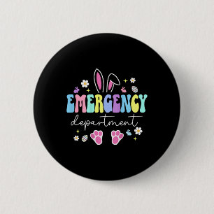 Badge Rond 5 Cm Service des urgences Pâques Infirmière des urgence