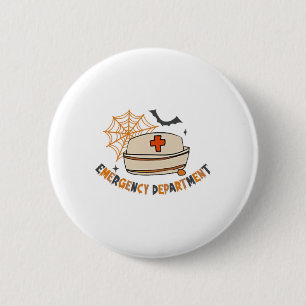 Badge Rond 5 Cm Service d'urgence Halloween Salle d'urgence Nurs