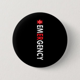 Badge Rond 5 Cm Service D'Urgence Infirmière De Salle D'Urgence (