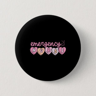 Badge Rond 5 Cm Service D'Urgence Infirmiers Coeurs Er Rn Ed Valen