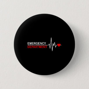 Badge Rond 5 Cm Service d'urgence Salle de soins de santé Nur