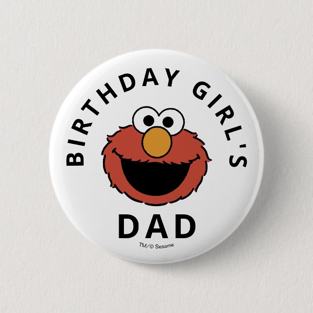 Badge Rond 5 Cm Sesame Street | Elmo - First Birthday Button (Devant)