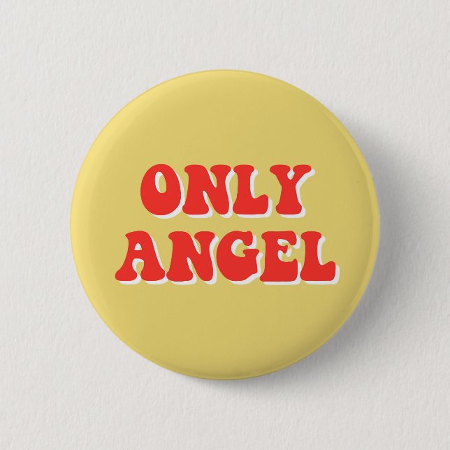 BADGE ROND 5 CM SEULEMENT ANGE (Devant)