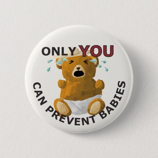 Badge Rond 5 Cm Seulement VOUS bouton (Devant)