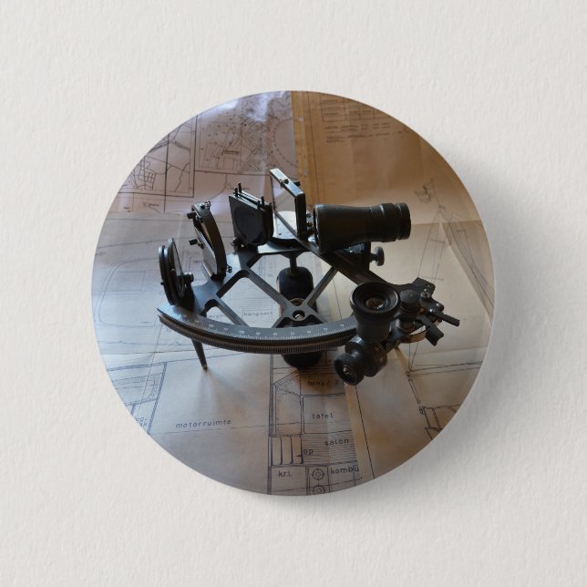 Badge Rond 5 Cm Sextant Antique (Devant)