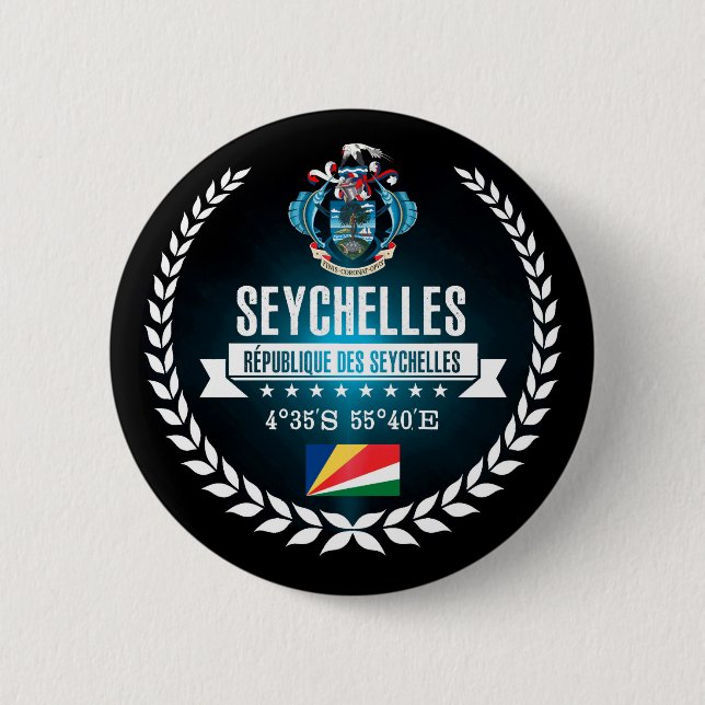 Badge Rond 5 Cm Seychelles (Devant)