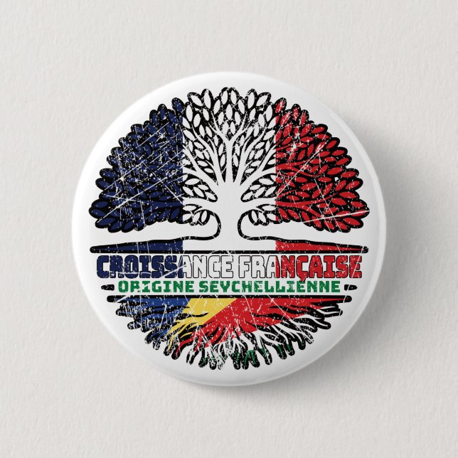 Badge Rond 5 Cm Seychelles Seychelloise (Devant)