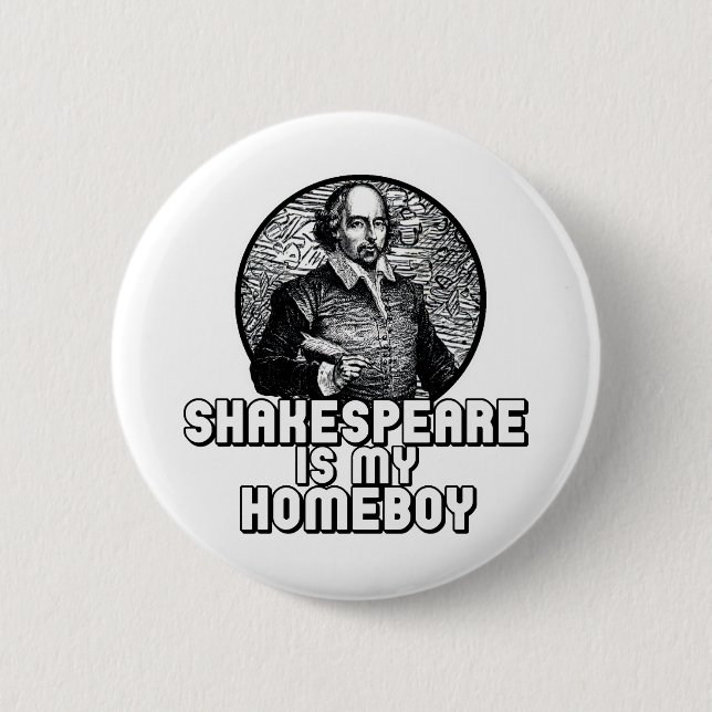 Badge Rond 5 Cm Shakespeare Est Mon Enfant (Devant)