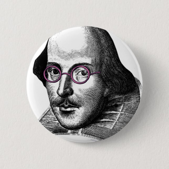 Badge Rond 5 Cm Shakespeare Lennon (Devant)