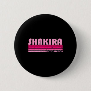 Badge Rond 5 Cm Shakira Nom Personnalisé Rétro Vintage 80s 90s Bi