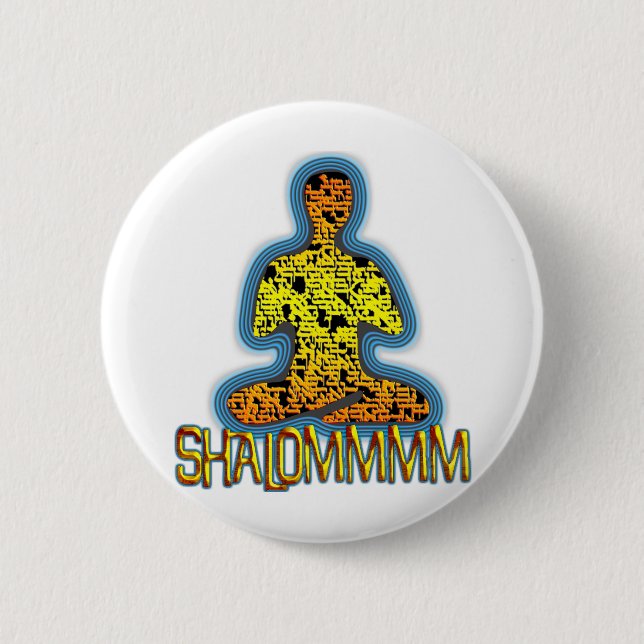 Badge Rond 5 Cm Shalom (Devant)