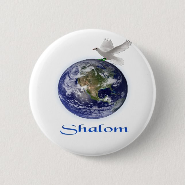Badge Rond 5 Cm shalom (Devant)