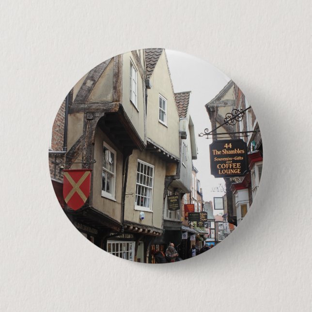 Badge Rond 5 Cm Shambles, York (Devant)
