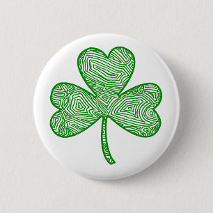 Badge Rond 5 Cm Shamrock