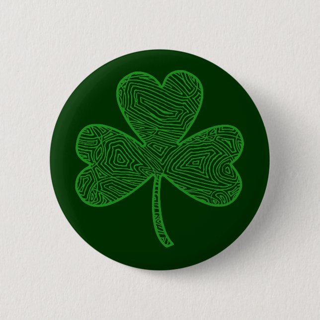 Badge Rond 5 Cm Shamrock (Devant)