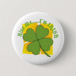 Badge Rond 5 Cm Shamrock