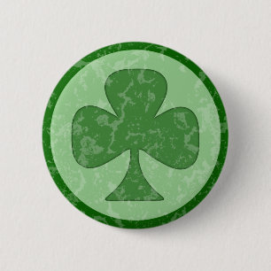 Badge Rond 5 Cm Shamrock ancien