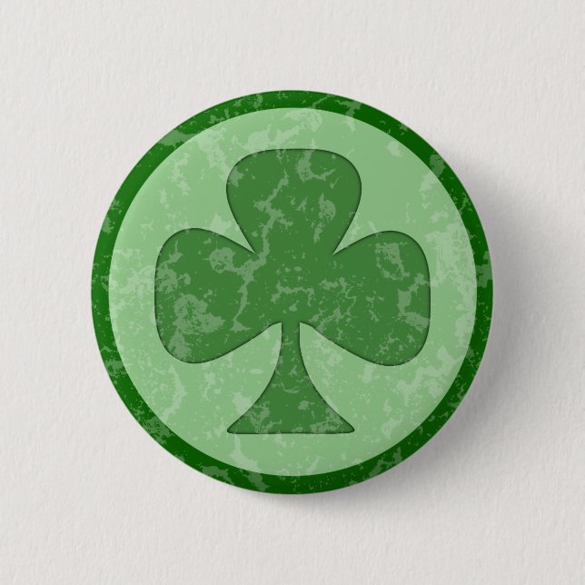 Badge Rond 5 Cm Shamrock ancien (Devant)