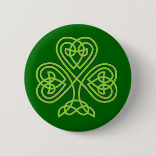 Badge Rond 5 Cm shamrock celtique de noeud