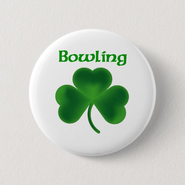 Badge Rond 5 Cm Shamrock de bowling (Devant)