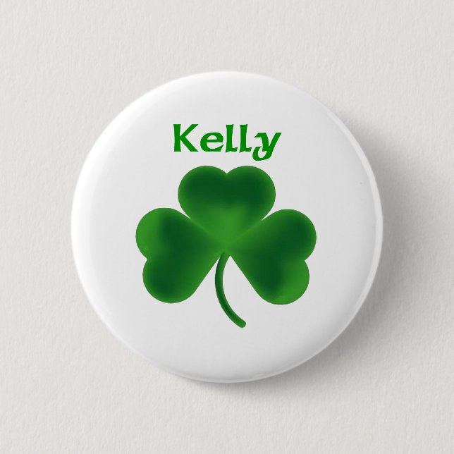 Badge Rond 5 Cm Shamrock de Kelly (Devant)